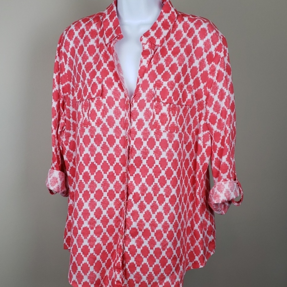 Charter Club Women's top XL button front